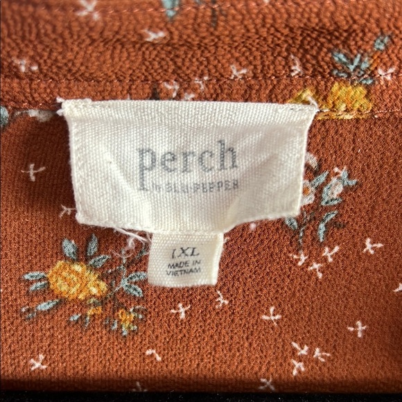 Floral Rust Boutique Blouse - Picture 2 of 8